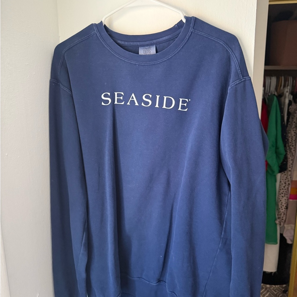Seaside Navy Crewneck Sweatshirt